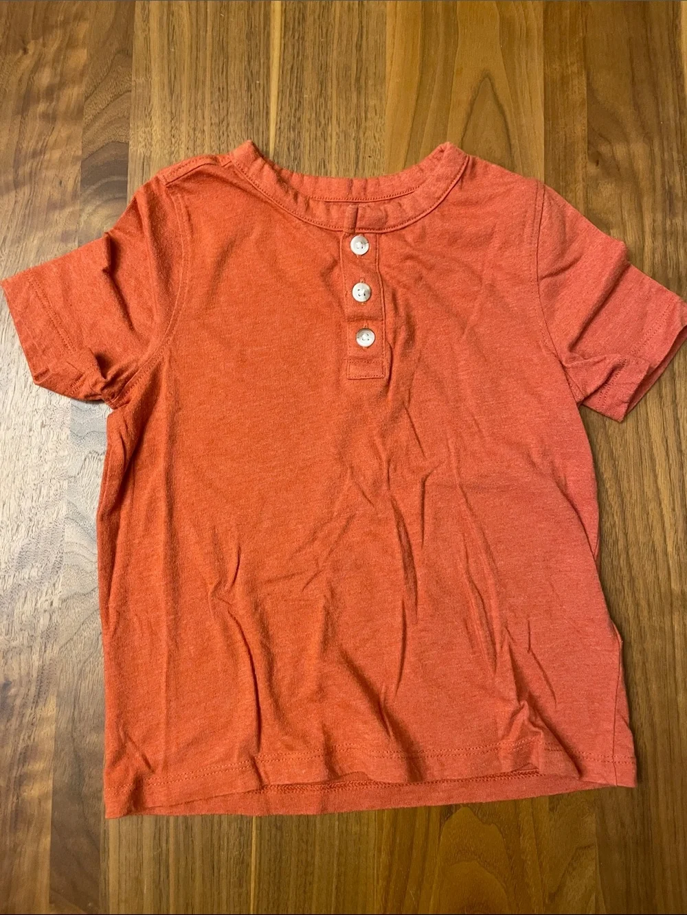 Old Navy Short-Sleeve Henley Trio in Mustard, Coral & Cream